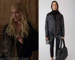 She has modelled for brands such as balmain and celine. Emily In Paris Season 1 Episode 5 Camille S Black Oversized Leather Jacket Shop Your Tv