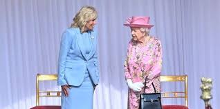 Biden also served as second lady of the united jill biden taught english at rockford center psychiatric hospital while also pursuing a master of arts in english from villanova university. Jill Biden Wore A Powder Blue Suit For Queen Elizabeth Meeting See Photos Here