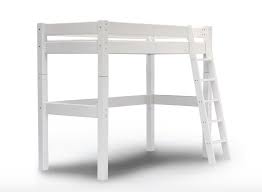 Johanna Korkea Parvisanky Valkoinen Viistotikkailla 120kg Painoraja Home Lit Mezzanine Loft Bed