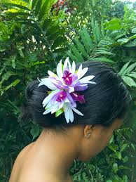 Welcome to white lily hair studio! Flower Hair Clip Lavender Orchid Lily Weddings Accessories