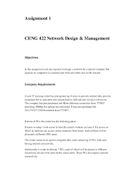 So much depends upon the writing assignments that we ask students to complete: Doc Assignment 1 Ceng 422 Network Design Management Muzeyyen Yuksel Academia Edu