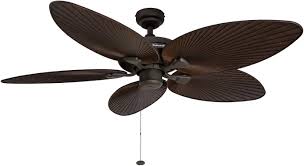 Running a ceiling fan in the proper direction all year round can help save energy and keep you more comfortable. Honeywell Palm Island 52 Inch Tropical Ceiling Fan Five Palm Leaf Blades Indoor Outdoor Damp Rated Bronze Amazon Com