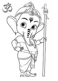 Llll➤ hundreds of printable ganesha coloring pages and books. Bala Ganesha Coloring Pages Learny Kids