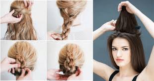 A simple braided crown like the one nine zero one stylist nikki lee did on hilary duff is the perfect bohemian up 'do for. Easy Hairstyles For Medium Length Hair