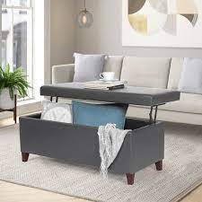 Top lifts to reveal ample interior storage space. Top Product Reviews For Landen Lift Top Upholstered Storage Ottoman Coffee Table By Inspire Q Artisan 22377961 Overstock