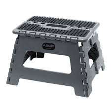 5rcom portable stools folding lightweight round collapsible stool 18 inch set of 2 plastic foldable fold up round stool for adults with heavy duty steel frame legs,300lbs capacity/2 pack,black : Addis Folding Step Stool Robert Dyas