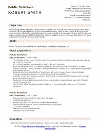 public relations resume samples