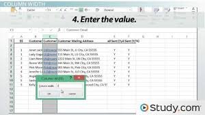 adjusting column width row height in excel