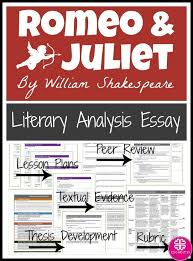 Romeo And Juliet Essay Unit 1 Week Of Lessons And Student Docs W Google Link Literary Analysis Essay Teaching Literary Analysis High School Literature