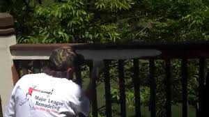 Get design inspiration for painting projects. Rauch Deck Two Color Solid Stain Paint In Progress Youtube