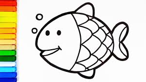 How To Draw Fish Easy Simple Drawing Ideas And Coloring Pages For Kids Youtube Learn how to draw cute ideas for kids pictures using these outlines or print just for coloring.