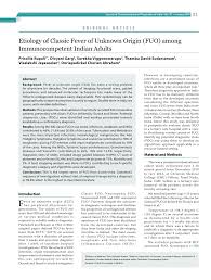Help desk → spinal cord injury & disorders lexicon → medical terms and abbreviations → listing of medical abbreviations. Pdf Etiology Of Classic Fever Of Unknown Origin Fuo Among Immunocompetent Indian Adults