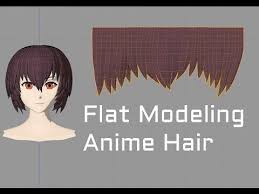 Flat Modeling Anime Hair Tutorial Blender 2 8 Youtube Anime Hair Cartoon Hair Blender Tutorial