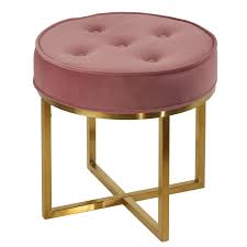 Check spelling or type a new query. Cortesi Home Rosa Round Ottoman Blush Pink Velvet With Brushed Gold Stainless Steel On Sale Overstock 30502487