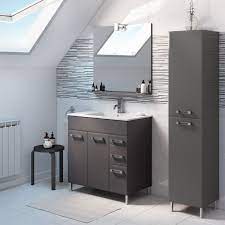 Mobile Bagno Opale Grigio Antracite L 80 Cm Prezzi E Offerte Online Leroy Merlin Mobile Bagno Bagno Mobile