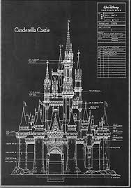 Cinderella S Castle Blueprints Disney Castle Vintage Disney Disney World