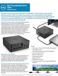 Everything else being equal, a smaller dock is better for your desk than a larger one. Dell Thunderbolt Dock Tb16 Manualzz