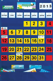 Spanish Monthly Calendar Pocket Chart Carlex Online Com