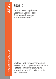 Aeg dunstabzugshaube montageanleitung / aeg dvb5660hg face. Aeg 8909d M User Manual Manualzz