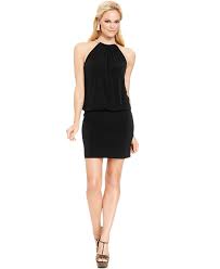 Jessica Simpson Halter Necklace Blouson Dress Fashion Halter Cocktail Dress Blouson Dress