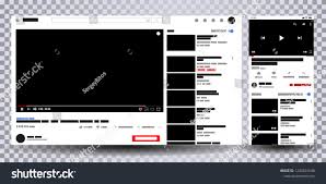 Youtube Video Player Web Site Mock Up Mobile And Computer Template Media Player Template Video Player Interfa In 2020 Webpage Template Youtube Video Player Ux Kits