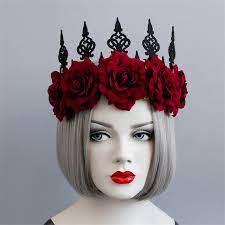 Shop for red bathroom accessories at bed bath & beyond. Red Black Flower Crown Tiara Hair Jewelry For Women Gothic Female Wedding Hair Accessories Ornaments Princess Queen Head Jewelry Hair Jewelry Aliexpress