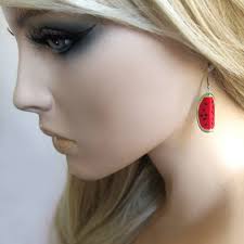 Christmas Gift Idea, Watermelon Earrings, Funny Jewelry, Red Earrings,  Fruit Earrings, Food Earrings, Fruit Jewelry, Polymer Clay Earrings