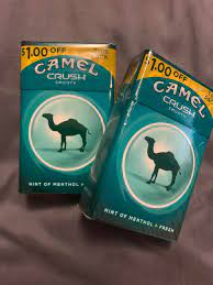 Reynolds camel cigarette product that contains a capsule in the filter that, when crushed, releases a mentholated liquid that causes the smoke to be menthol flavored. The New Camel Crush Smooth Cigarettes Cigarettes