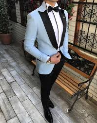 Italyan Kesim Ceket Pantolon Gomlek Papyon Buz Mavi Damatlik Set T2547 Siyah Takim Elbise Takim Elbise Mavi Takim Elbise