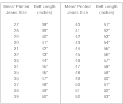 Belt Size Chart