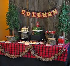 2nd Birthday Decoration Ideas At Home For Boy Little Lumberjack 2nd Birthday Party Ideas Planning Decor Cake Lumberjack Birthday Party Camping Birthday Party Camping Theme Party