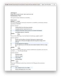 Ashworth Bu360 Social Impact Of Business Lesson 8 Exam Attempt 1 Answers Social Impact Lesson Exam