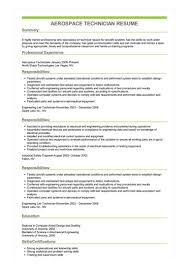 Aerospace Technician Resume Example
