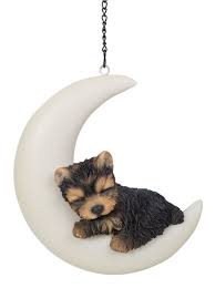Blessed yorkie mom pillow case. Yorkshire Terrier Puppy Dog Hanging Moon Garden Decoration Gift In Gift Envy