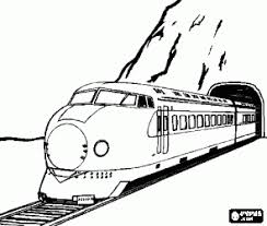 Train Het Verlaten Van Een Tunnel Kleurplaat Trein Kleurplaten Voertuigen
