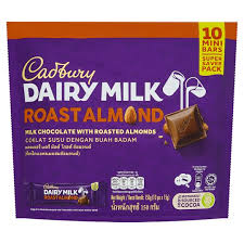 603 5192 0702 email : Cadbury Dairy Milk Roast Almond 10pcs X 15g 150g Tesco Groceries