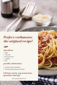 Real Carbonara Recipe Step By Step Carbonara Recipe For An Authentic Taste Rome Style Mama Loves Rome Interesting Food Recipes Recipes Carbonara Recipe