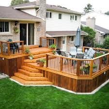 Two Tiered Deck Design Ideas Remodels Photos Patio Deck Designs Deck Designs Backyard Decks Backyard