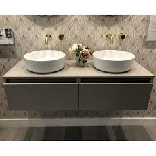 Smaller cabinets work as a corner vanity unit for limited space. Horizon Como 1200mm Wall Hung Vanity Unit No Top In Latte Horfurn106