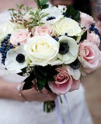 Vintage Styler Pink Roses Wedding Blush Wedding Flowers Navy Wedding Flowers