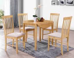 Stakmore cherry extending removable leaf dining table, wood with cherry wood base. Alaska Oak Round Drop Leaf Dining Table Set 4 Chairs Furniture World