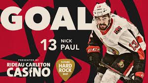 Sens' nick paul on sticking in nhl: Uzivatel Ottawa Senators Na Twitteru Nick Paul Sens Are On The Board Rideaucarletoncasino