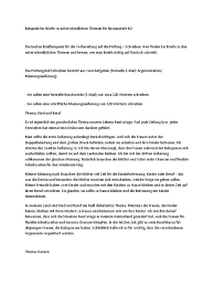 Auf der rechten seite stehen ort und datum. Formeller Brief Deutsch C1