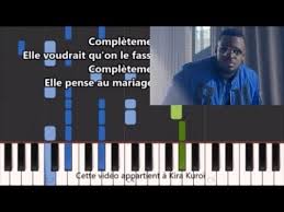 Keblack Completement Sonne Karaoke Piano Synthesia Tutorial Paroles Et Partition Youtube