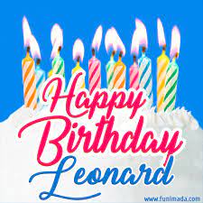 Great work, @modacenter ️🖤 pic. Happy Birthday Gif For Leonard With Birthday Cake And Lit Candles Download On Funimada Com