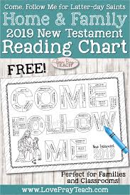 Free 2019 New Testament Scripture Reading Chart For Latter