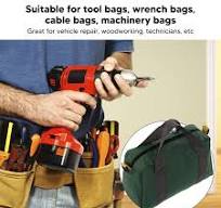 Wide Mouth Tool Bag, Portable Canvas Waterproof High ...