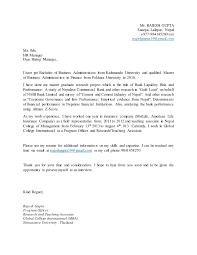 Job application letter in nepali. Cover Letter