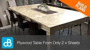I know the general problem with plywood for a dining table is the thin face veneer (and need for quality, voidless plywood). How To Build A Table From Only 2 Sheets Of Plywood By Soundblab Youtube