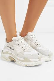 Shop the latest collection of triple s at the balenciaga us official online boutique. White Triple S Suede Leather And Mesh Sneakers Balenciaga Net A Porter